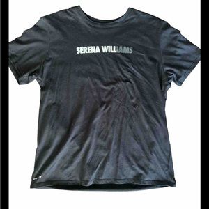 NIKE - MEN'S XL - BLACK SHORT SLEEVE CREW NECK SERENA WILLIAMS T-SHIRT